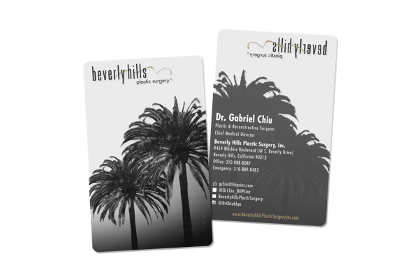 Clear Transparent Beverly Hills Plastic Surgery Business Cards