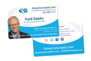 Clear Transparent Ford Saeks Prime Concepts Business Cards