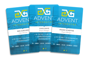 Advent Creative Clear Transparent Business Cards