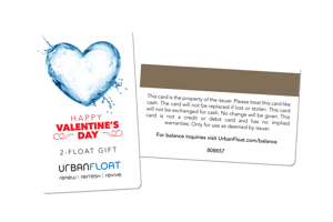 Valentine's Gift Card for Urban Float