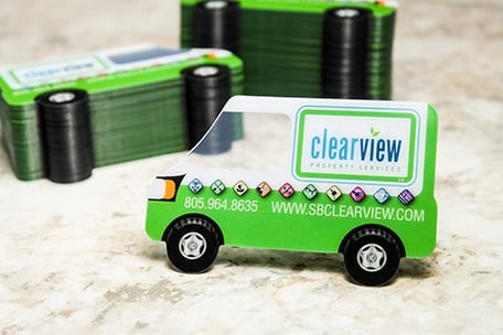 Example of Plastic Business Card with Clear Window