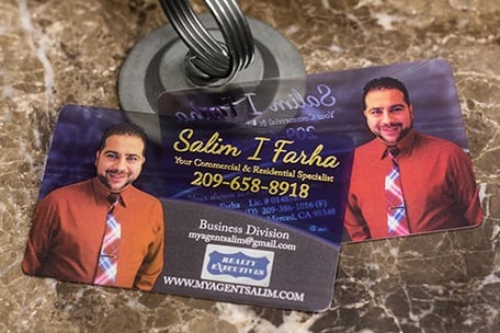 Transparent Card with a face