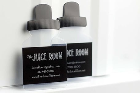 custom shape business cards clear