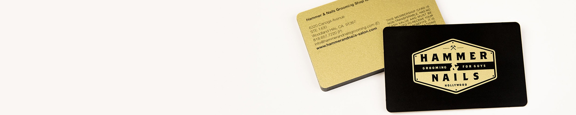 example of a gold metal business card