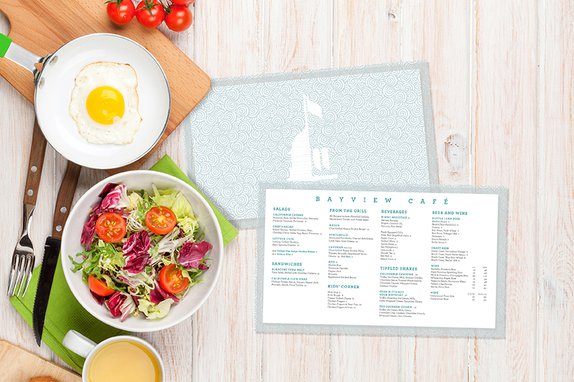 Custom Plastic Menus with Frosted Accents