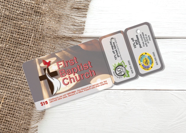 Custom Church Fundraiser Card With Key Tags