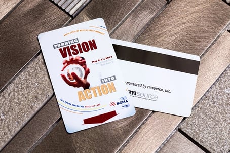 Hotel Key Card for a Conference Event with a Magnetic Stripe