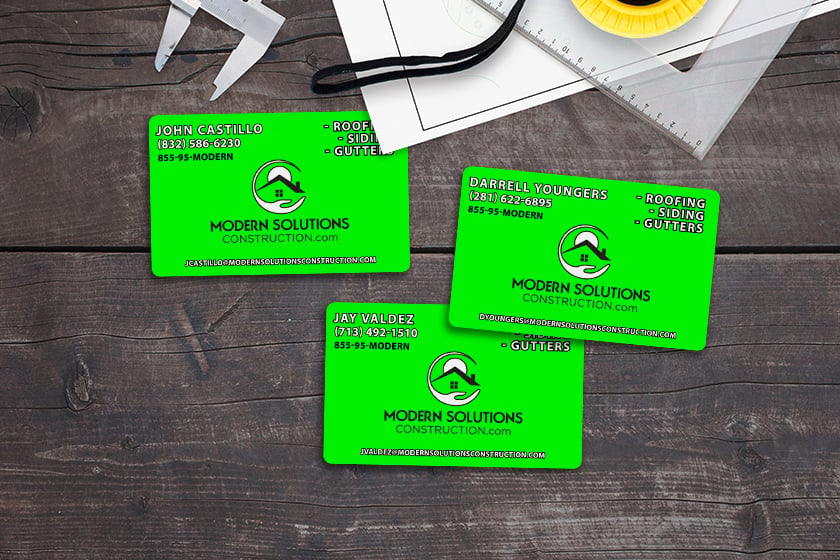 Florescent Plastic Cards