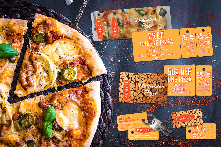 Combo Cards for Punch Pizza