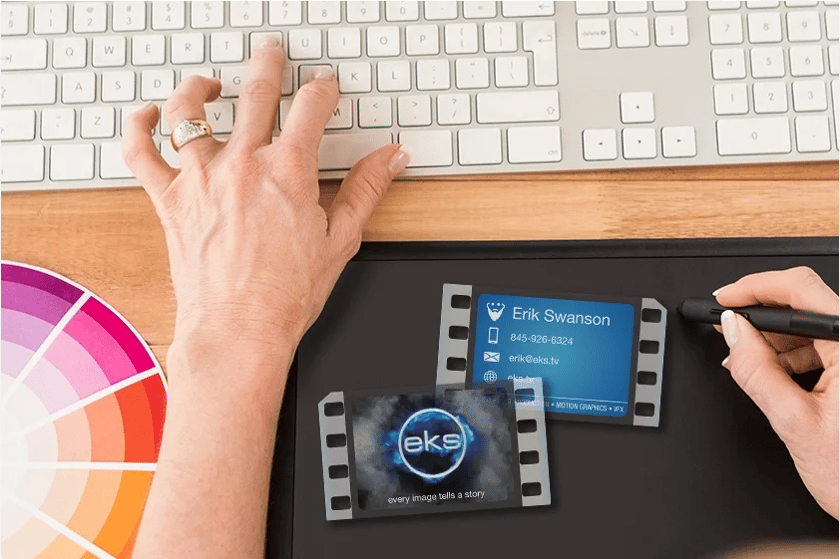 Photographer business cards that look like film