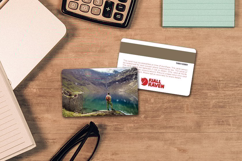 Bold gift card design