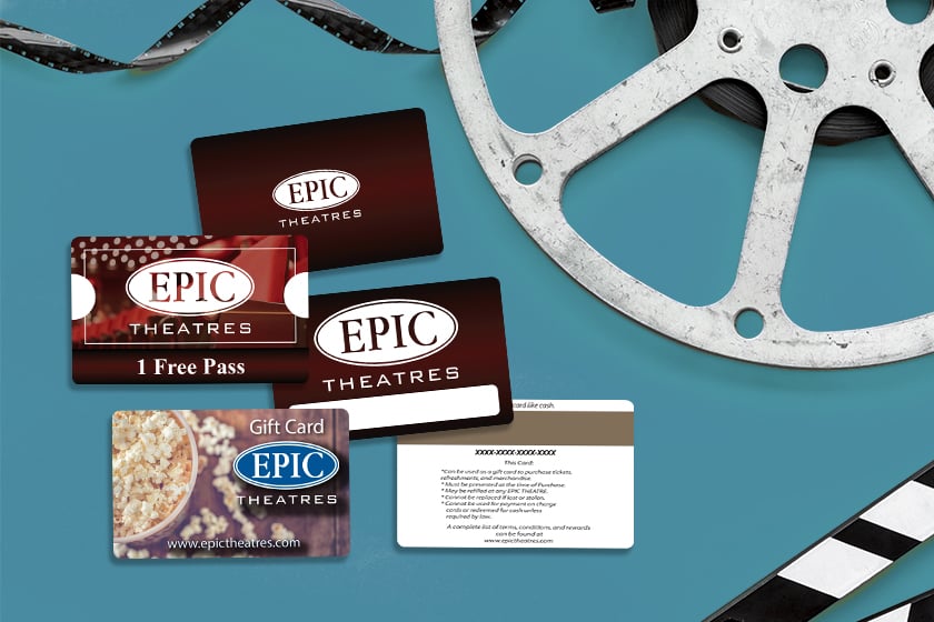 Movie Theater Gift Cards, Promo Cards and Membership Cards For Movie Theatre