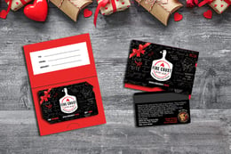 Custom gift cards and gift card holders for pizzeria