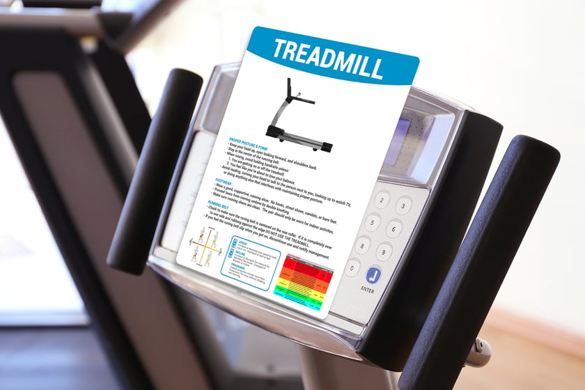 Informational Exercise Instructions for a Treadmill