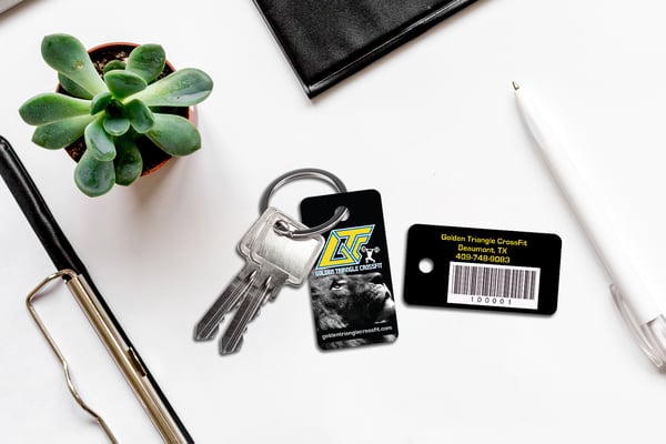 Access Pass for a Gym, Fitness Center or Yoga Studio on Large Key Rings