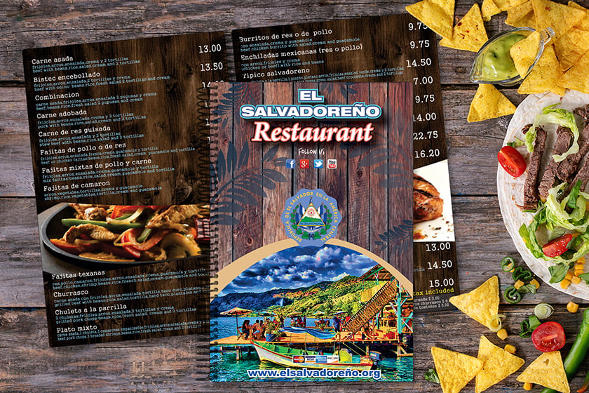 Spiral bound menus