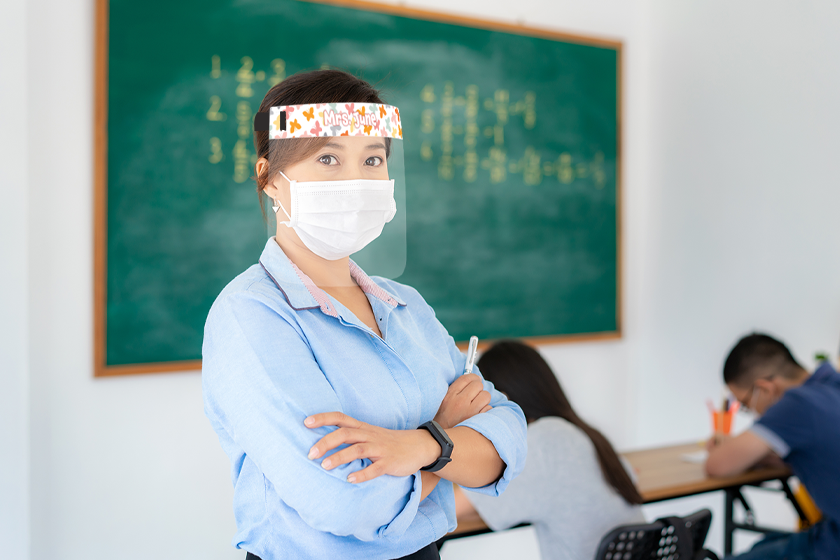 Teachers in Minnesota are required to wear face shields and masks