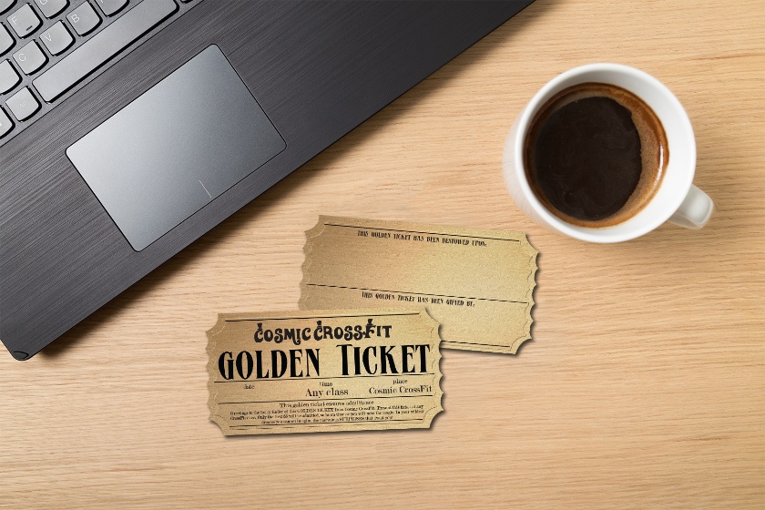 Golden ticket promotion for a fitness business