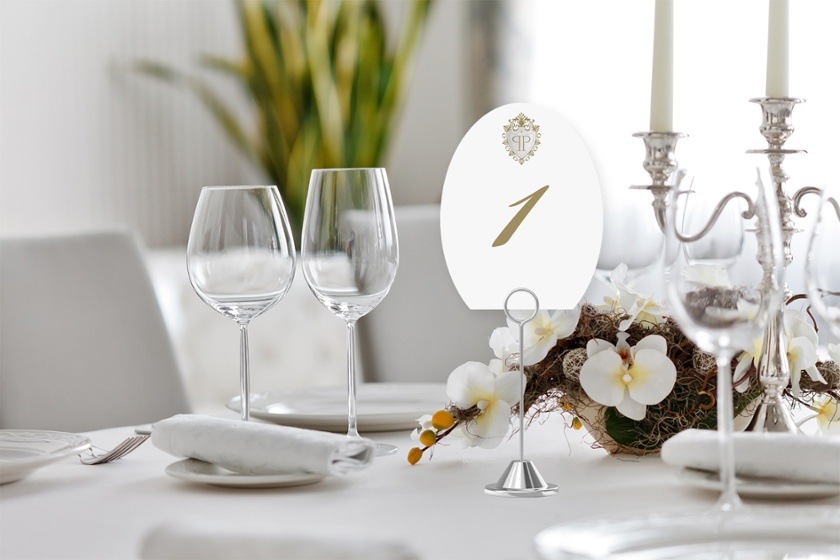Example of  Custom Table Numbers by PlasticPrinters.com