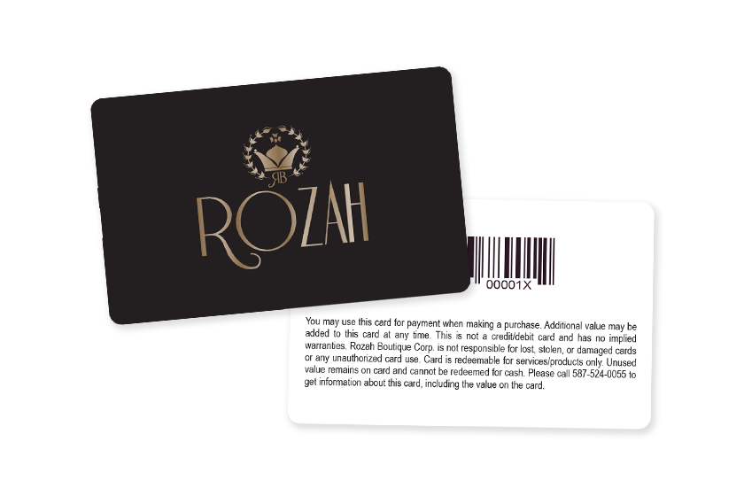Store Loyalty Cards with Gold Foil and a Barcode