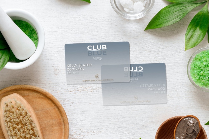 Frosted membership cards