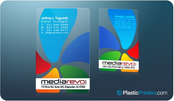 Colorful Clear Business Card