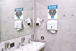 Custom signs for restaurants - hand washing