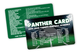 Sports Fundraiser Card With Schedule