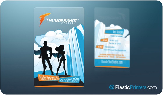 Superhero Themed Clear Business Card