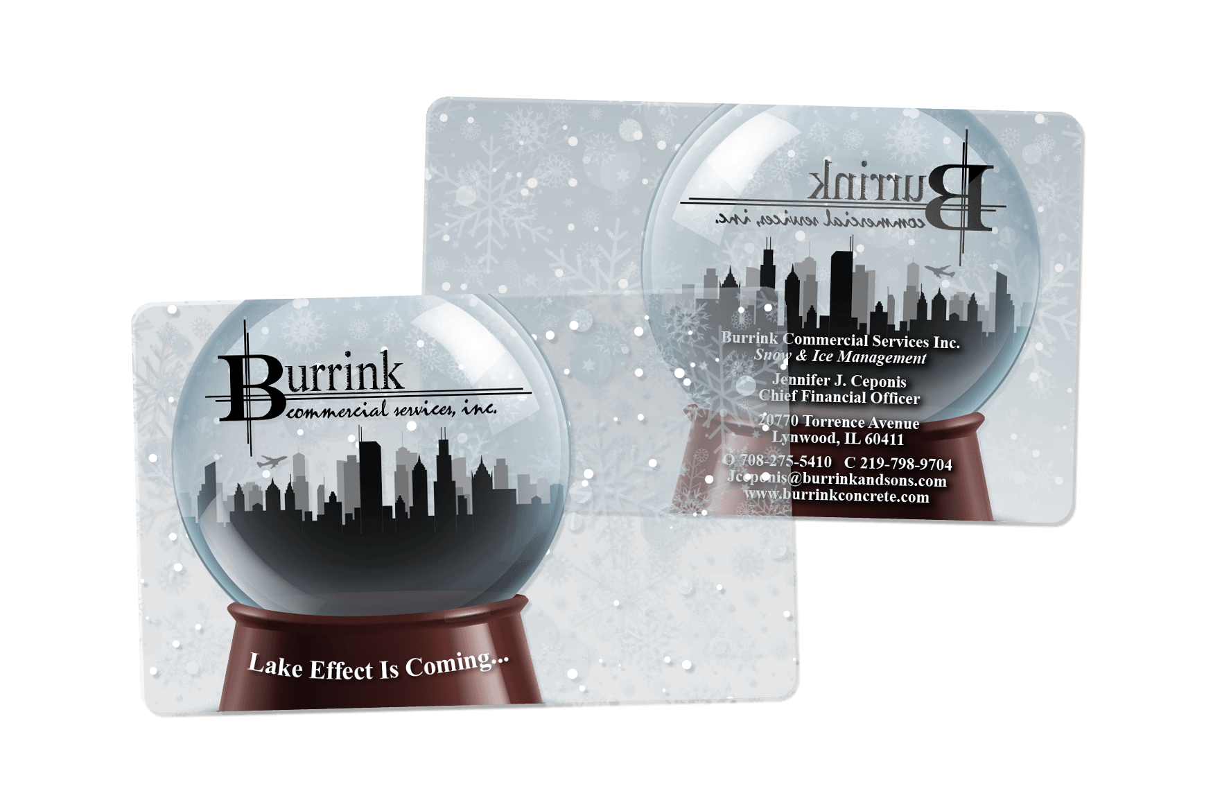 Clear Business Cards by Plastic Printers