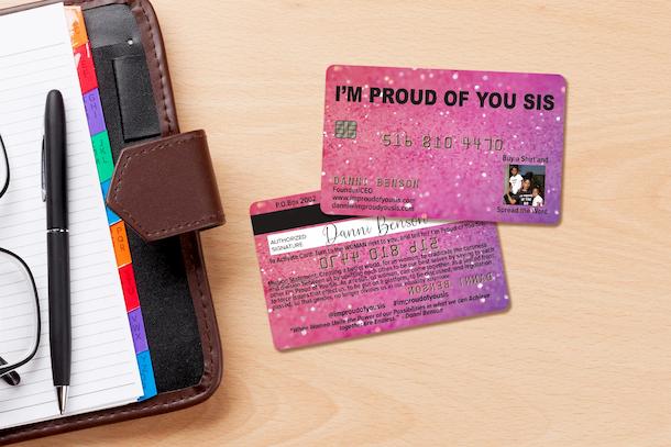 Full color printing is available on Plastic Printers' embossed business cards