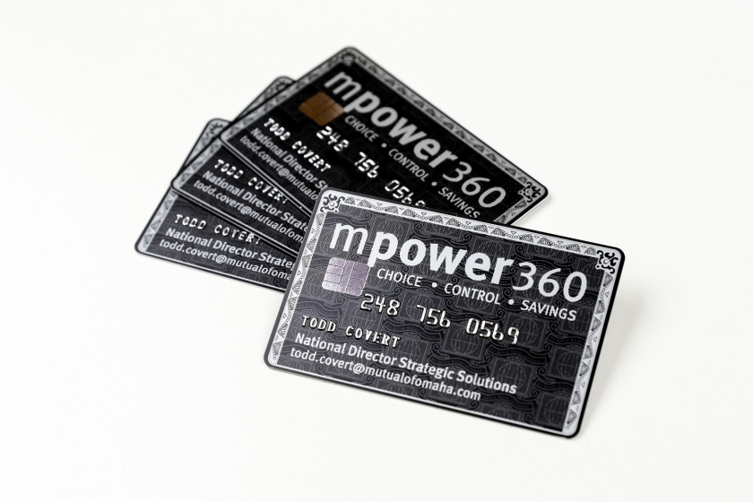 Black Embossed Foil Chip Card
