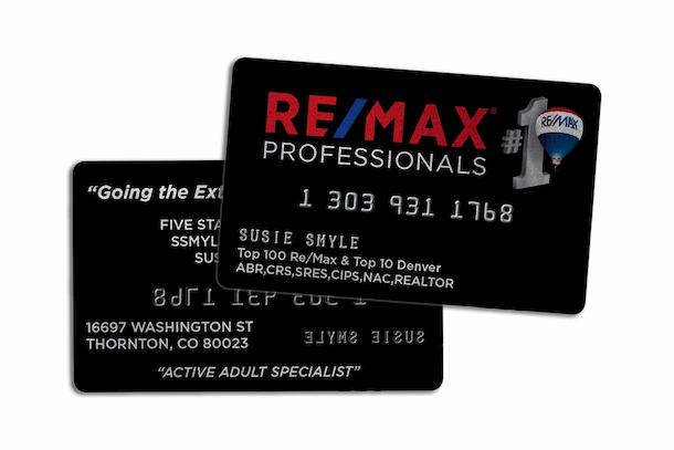 Realtor business cards with embossing