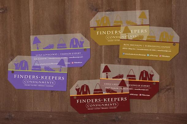 Frosted Cards in the Shape of a Price Tag