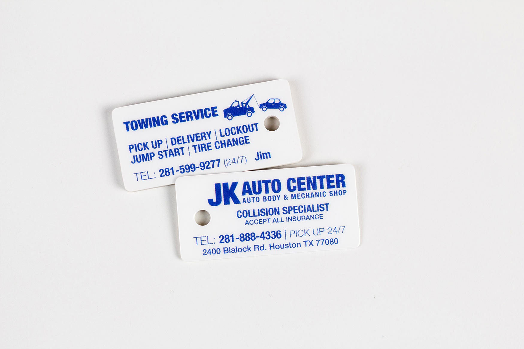 JK Auto Center Key Tags