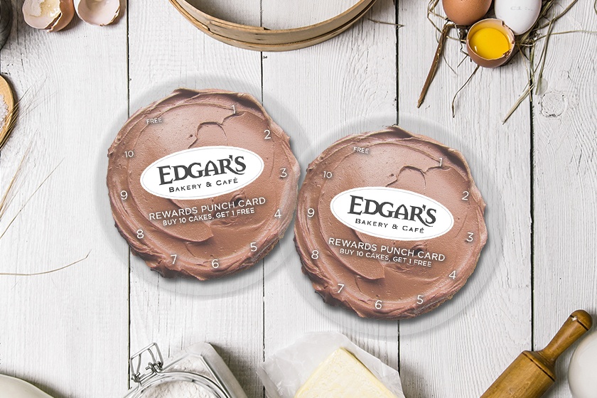Edgar's Bakery and Cafe Rewards Punch Card