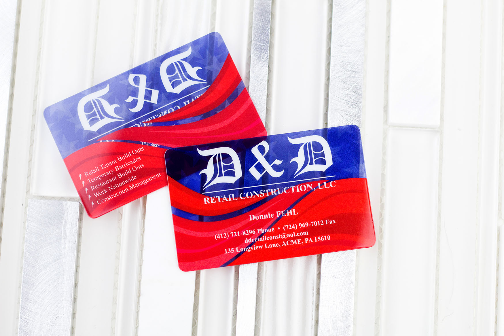 D & D Retail Construction Business Card