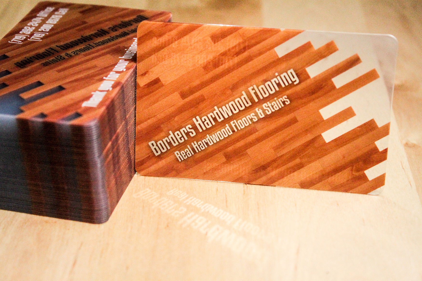 Borders Hardwood Flooring Business Cards