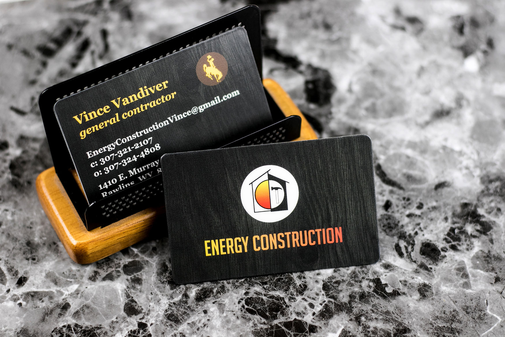 Energy Construction Business Cards