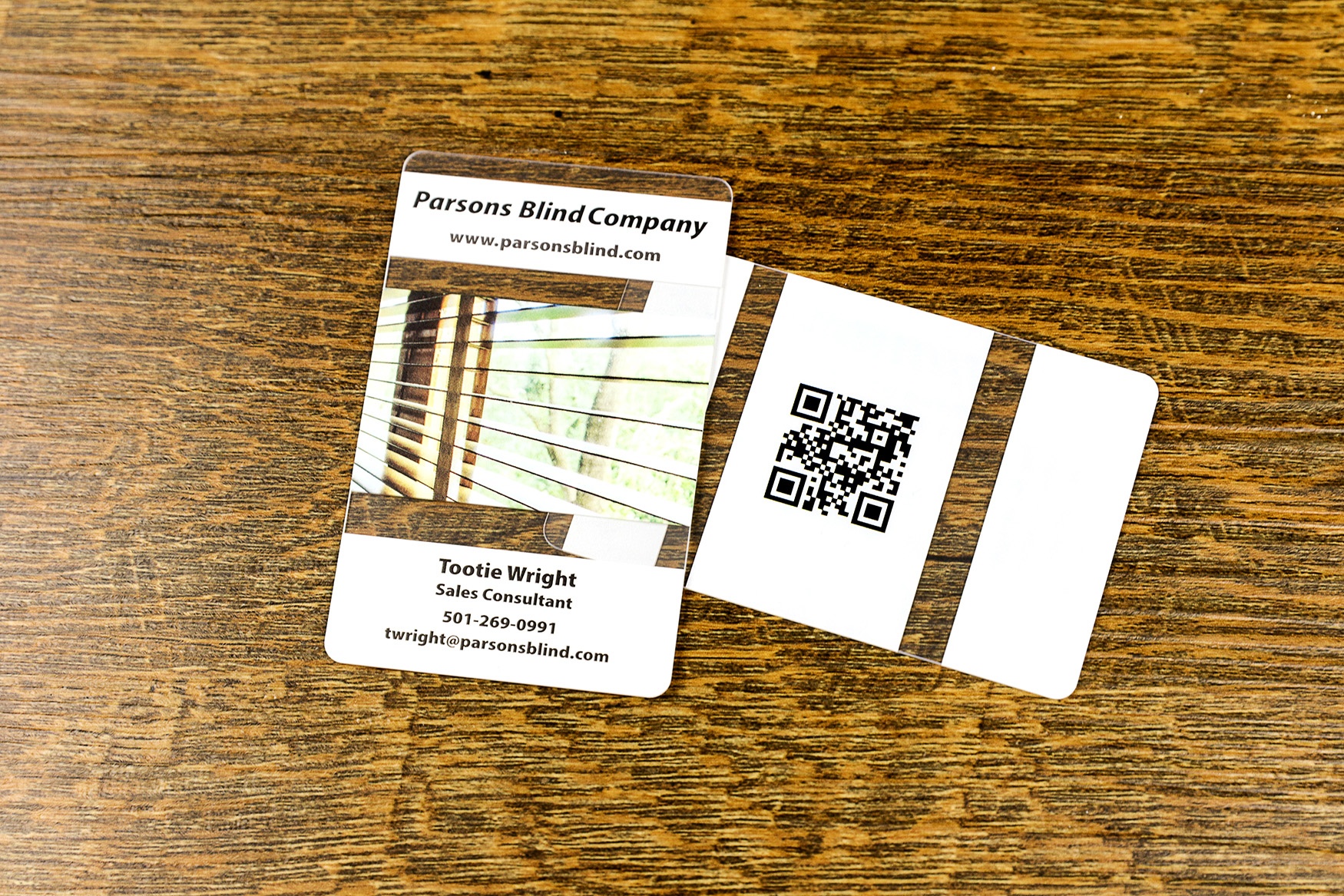 Parsons Blind Company Business Cards