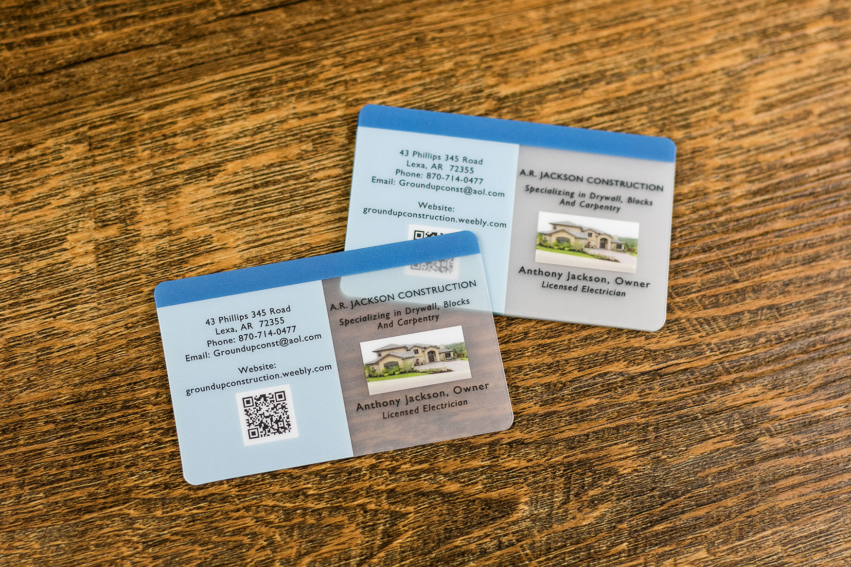 A.R. Jackson Construction Business Cards