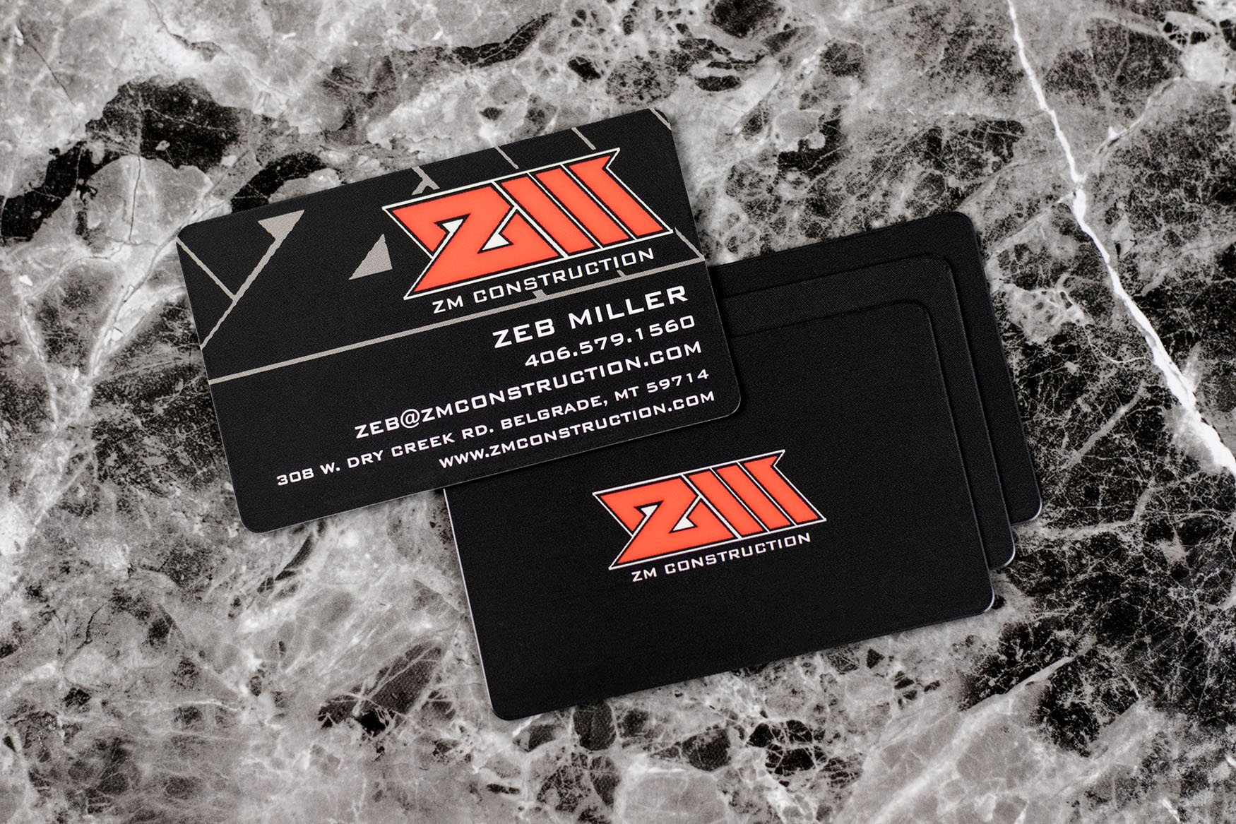 ZM Construction Business Cards