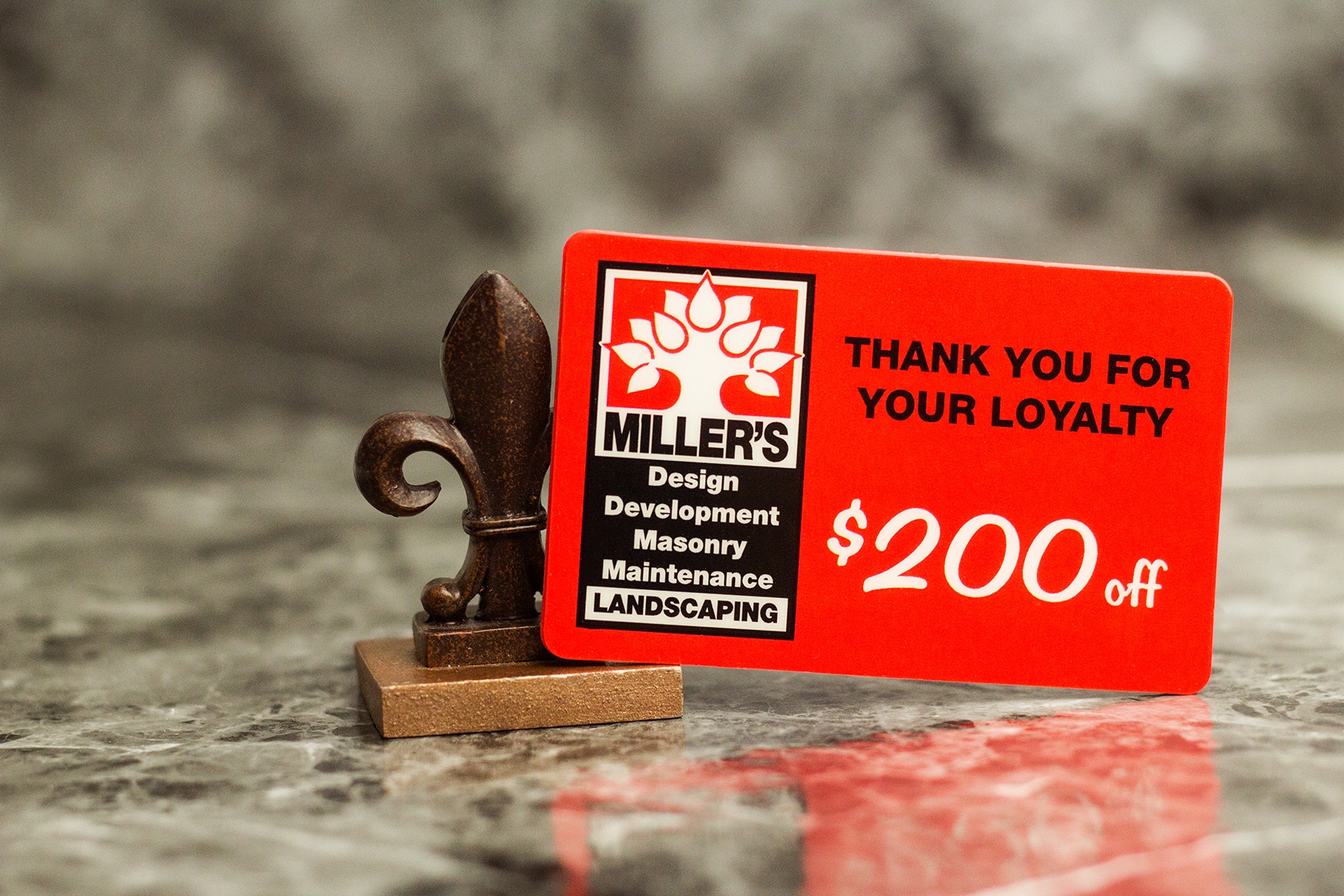 Miller's Landscaping Loyalty Card