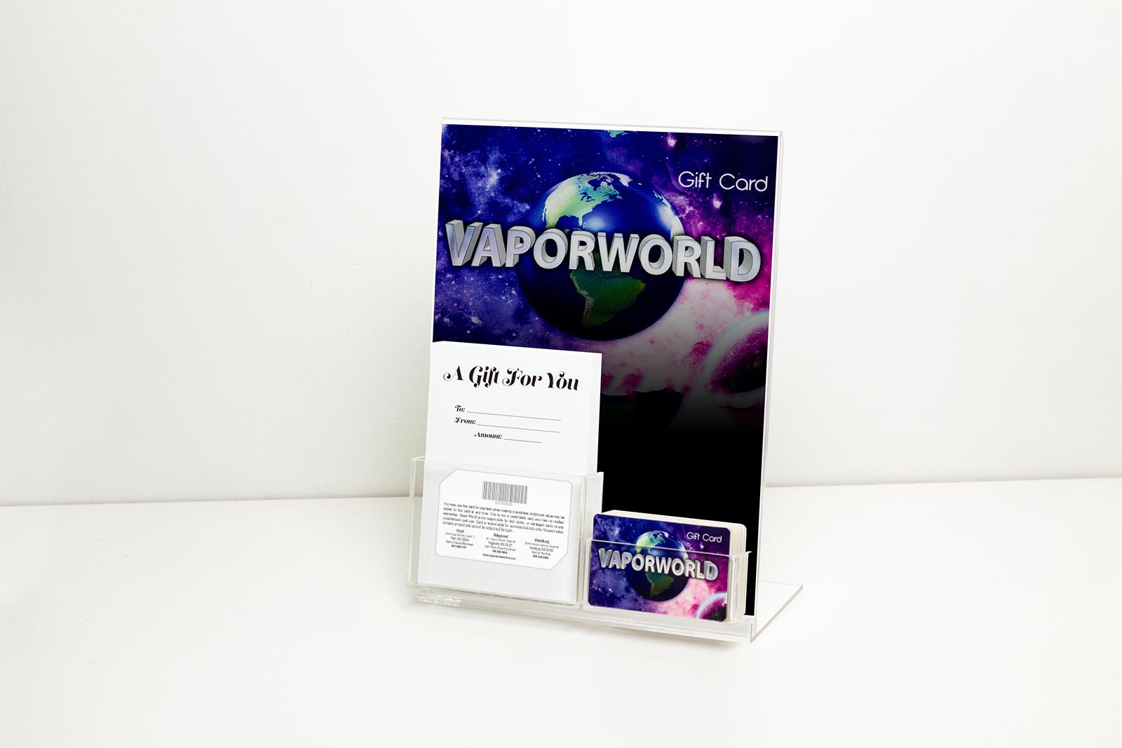 Vaporworld Gift Card Display Stand