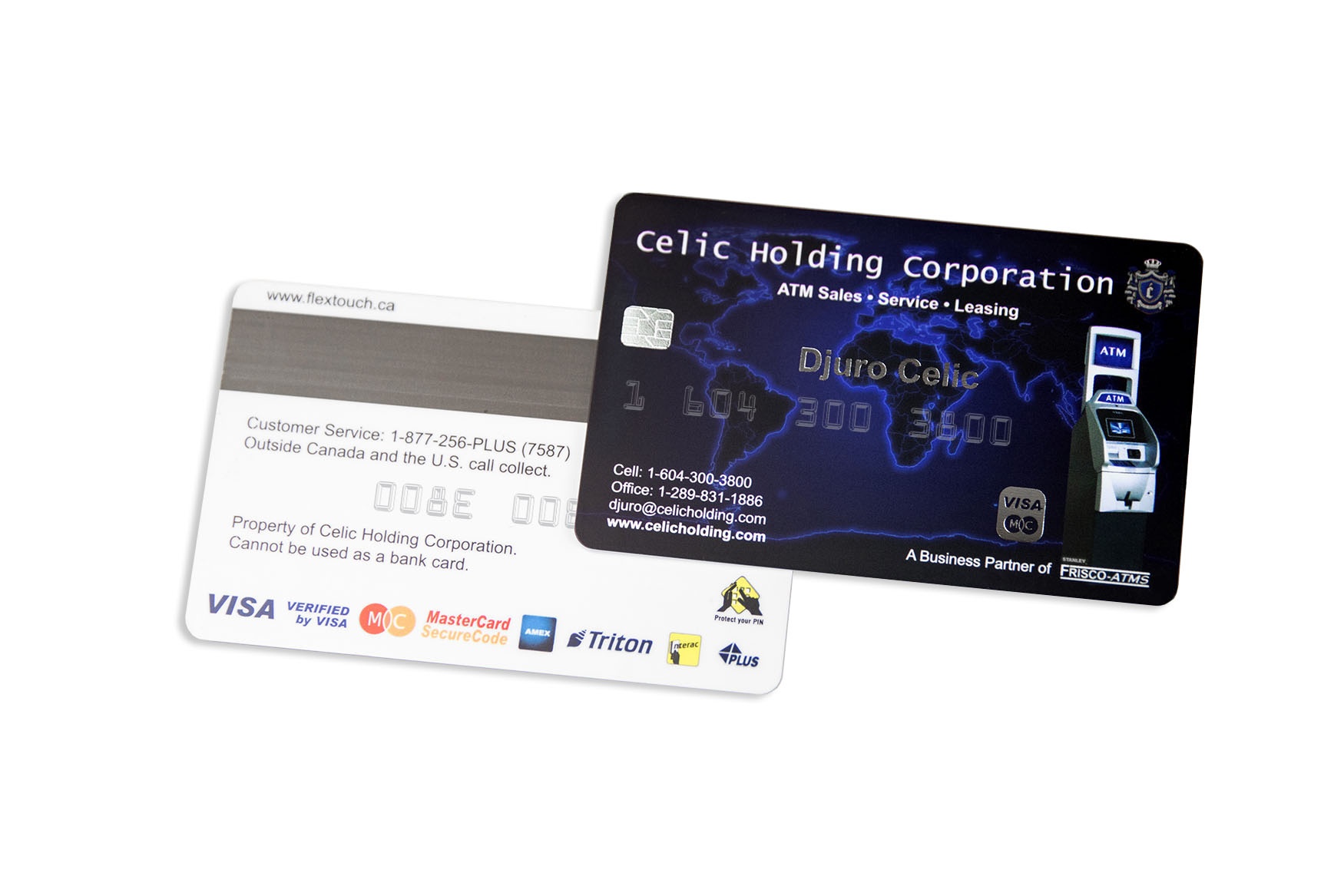 Celic Holding Corporation Business Cards