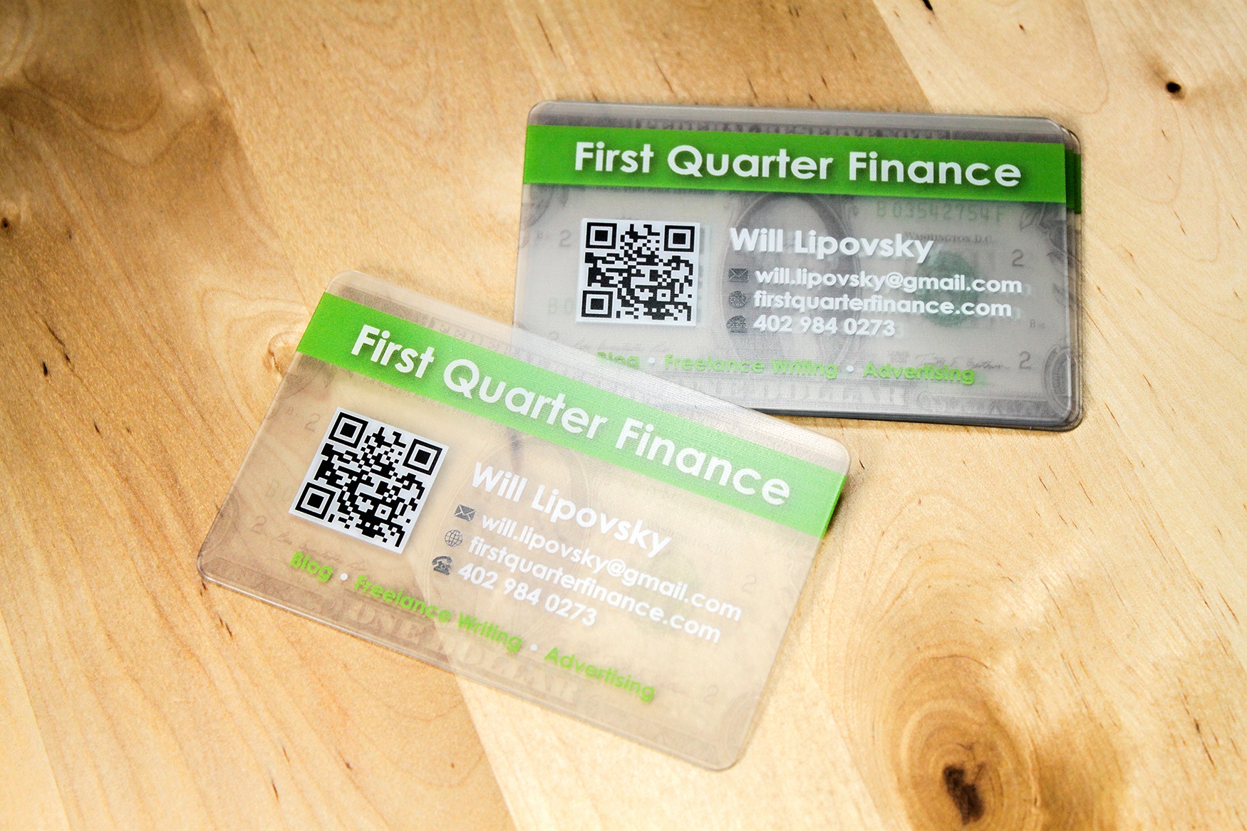 First Quarter Finance Business Cards