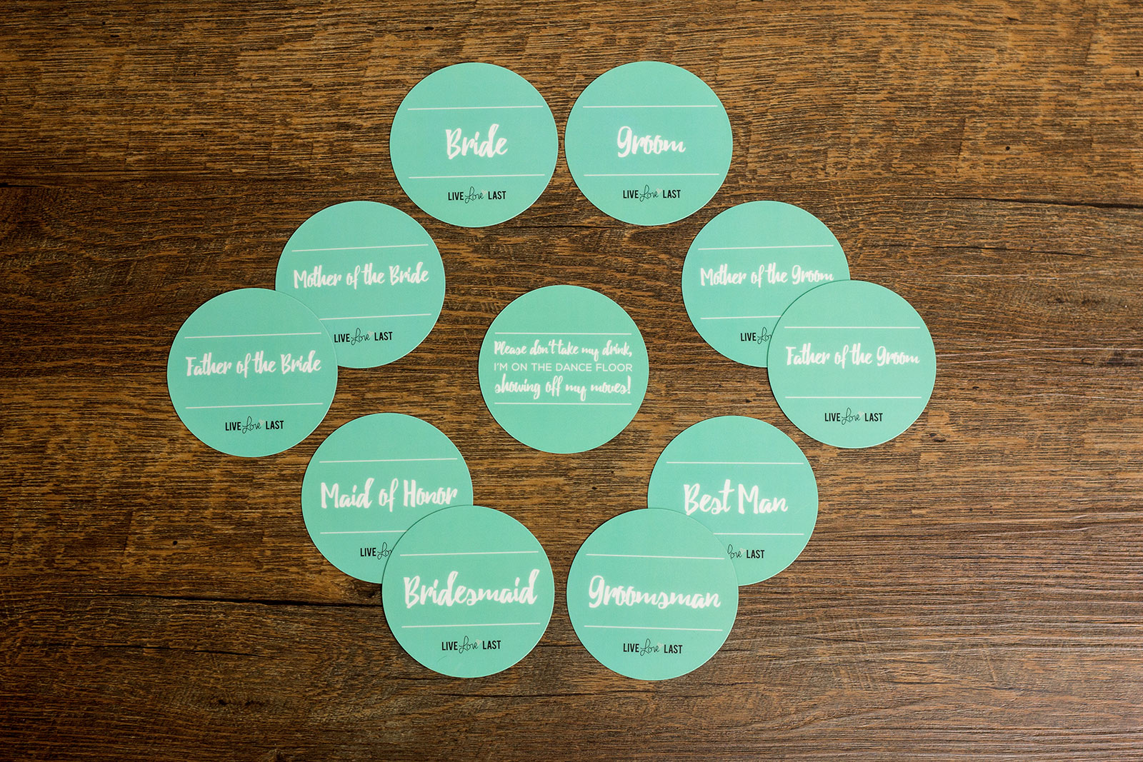 Wedding Party Custom Coasters