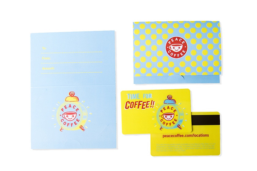 Peace Coffee Gift Card and Backer
