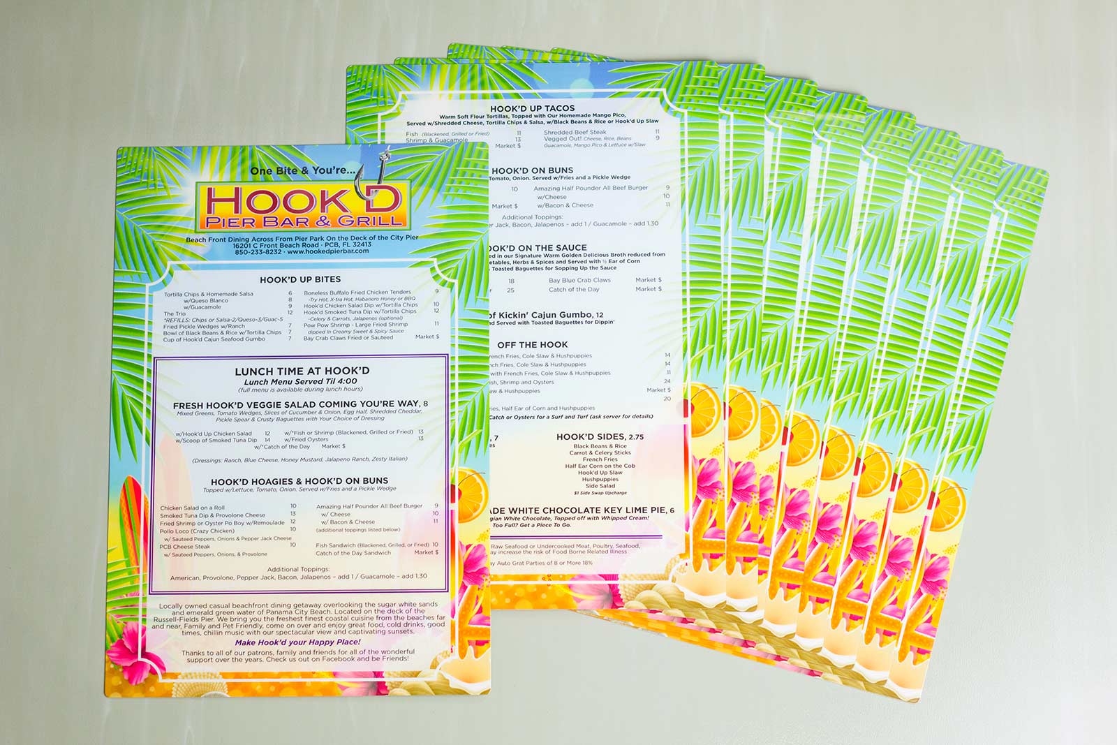 Hook'd Pier Bar & Grill Menu