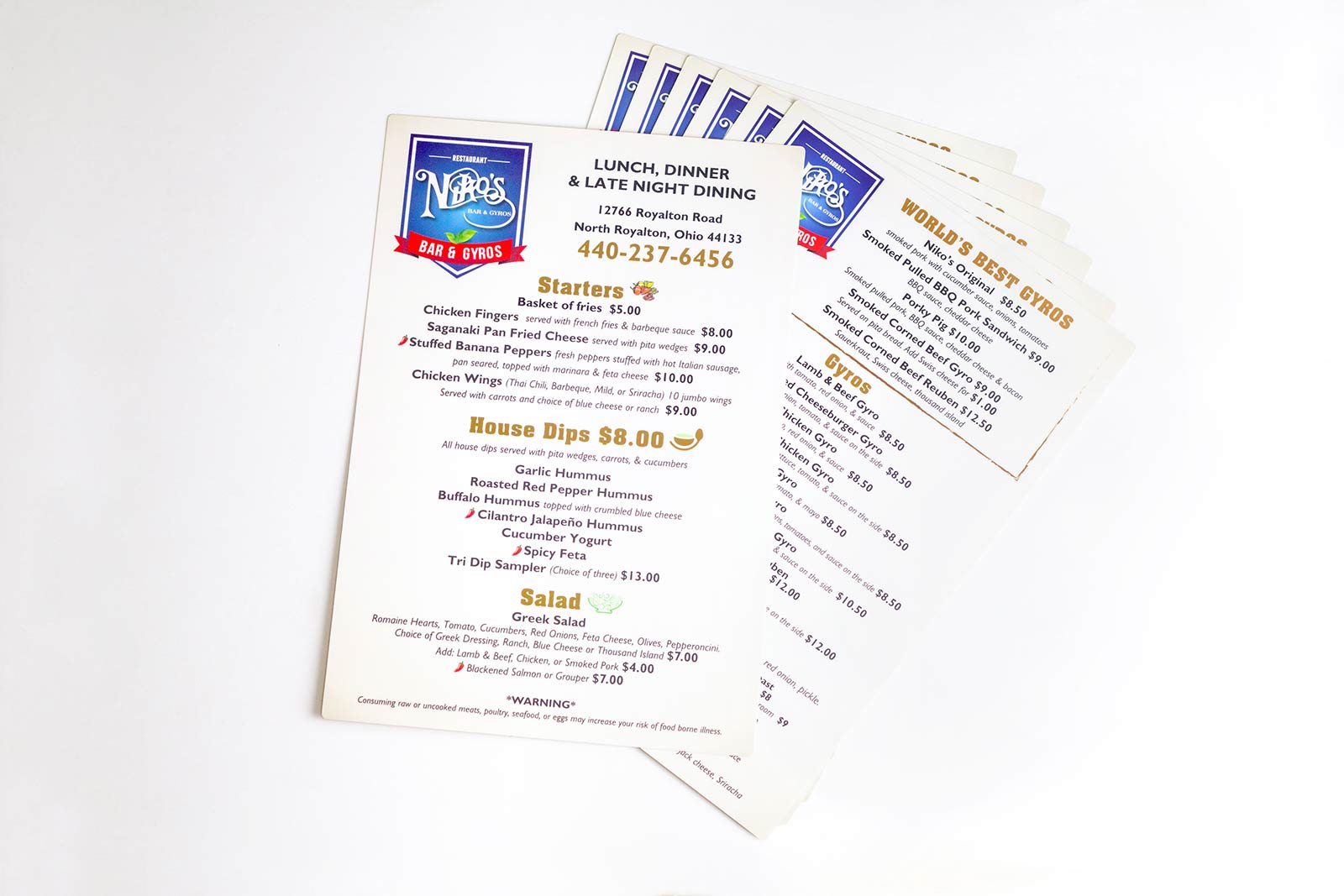 Niko's Bar & Gyros Menu